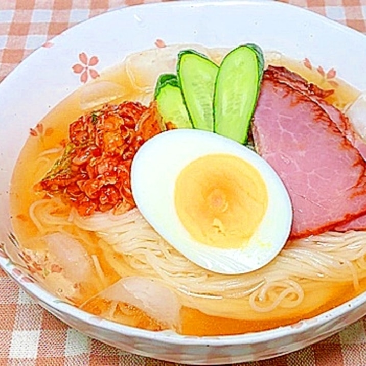 そうめんの韓国冷麺【タレは混ぜるだけの簡単料理】